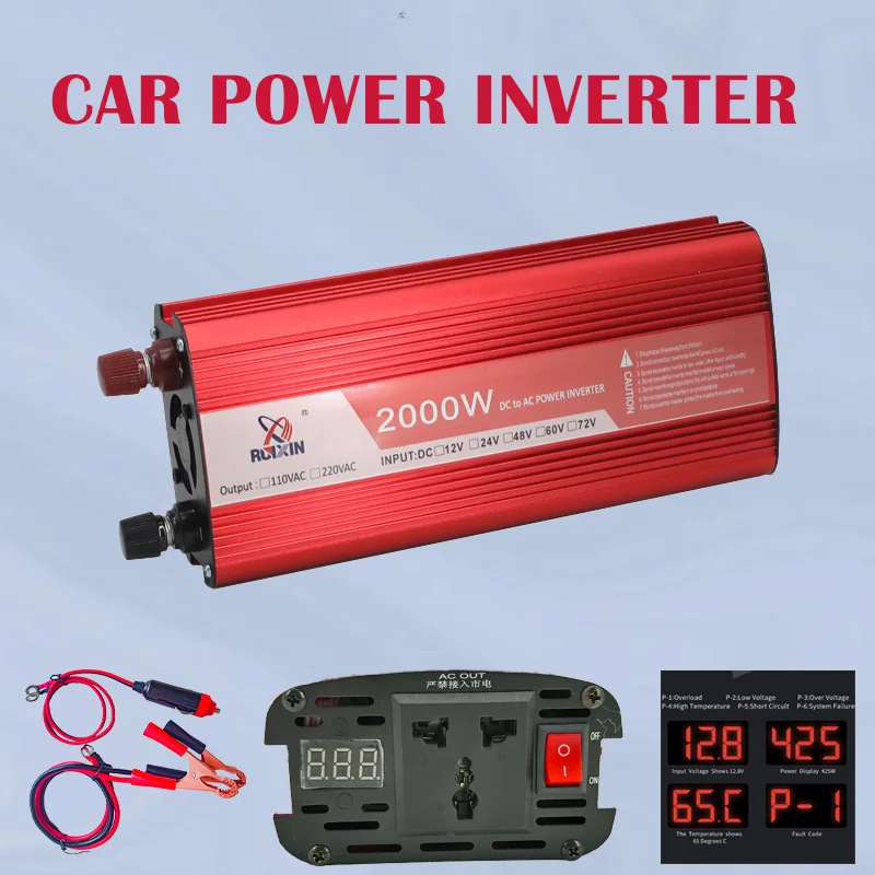 

1000W DC 12V to AC 220V Portable Car Power Inverter converter Voltage Transformer modified sine wave Inverters