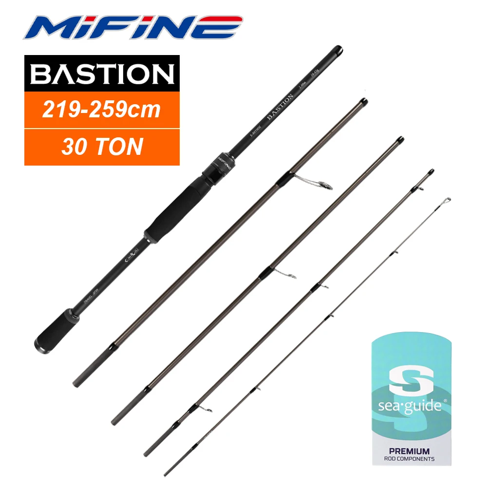 Image of MIFINE BASTION Spinnrute 5/6 Segmente 30T 3-12g/4-15g/5-25g/7-28g/8-35g/10-42g Rockfishing-Ruten F für Süß- und Salzwasser