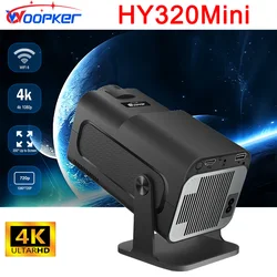 Woopker HY320 Mini Projector Upgrade 4K Android 11 New Native 720P Projector 300ANSI Wifi6 BT5.0 Home User Portable Projector