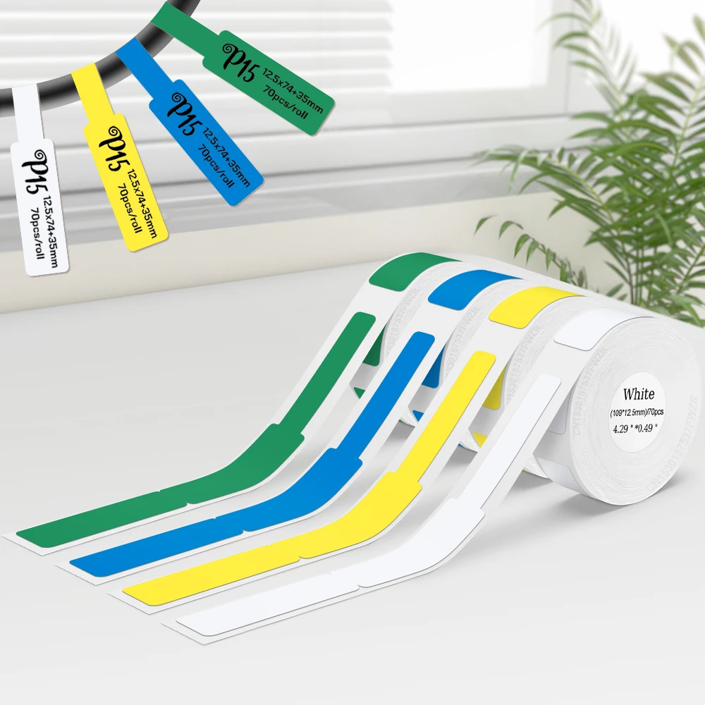 Маркlife P15 Лента для этикеток Бумажная термоэтикетка в рулоне Сетевая водонепроницаемая самоклеящаяся наклейка для P15 P12 P11 D30 Label Maker