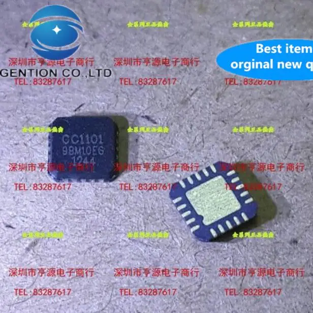 10 ชิ้น 100% ต้นฉบับใหม่ในสต็อก CC1101 CC1101RTKR CC1101RGPR RF RF transceiver ชิป RF ไร้สาย QFN20