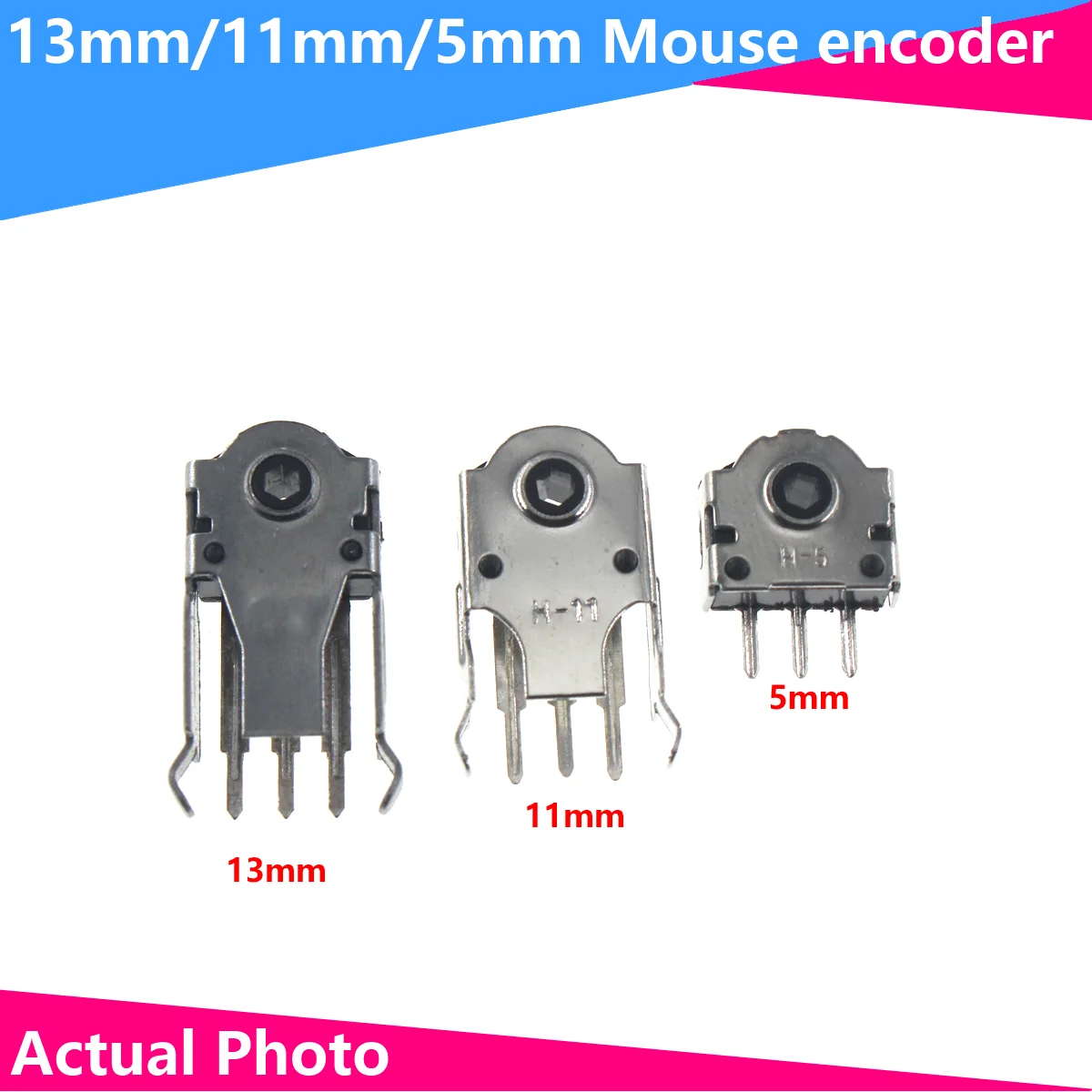 5PCS Mouse Encoder Wheel Decoder Mouse Switch Connector Repair Roller Hot 5MM 11MM 13MM