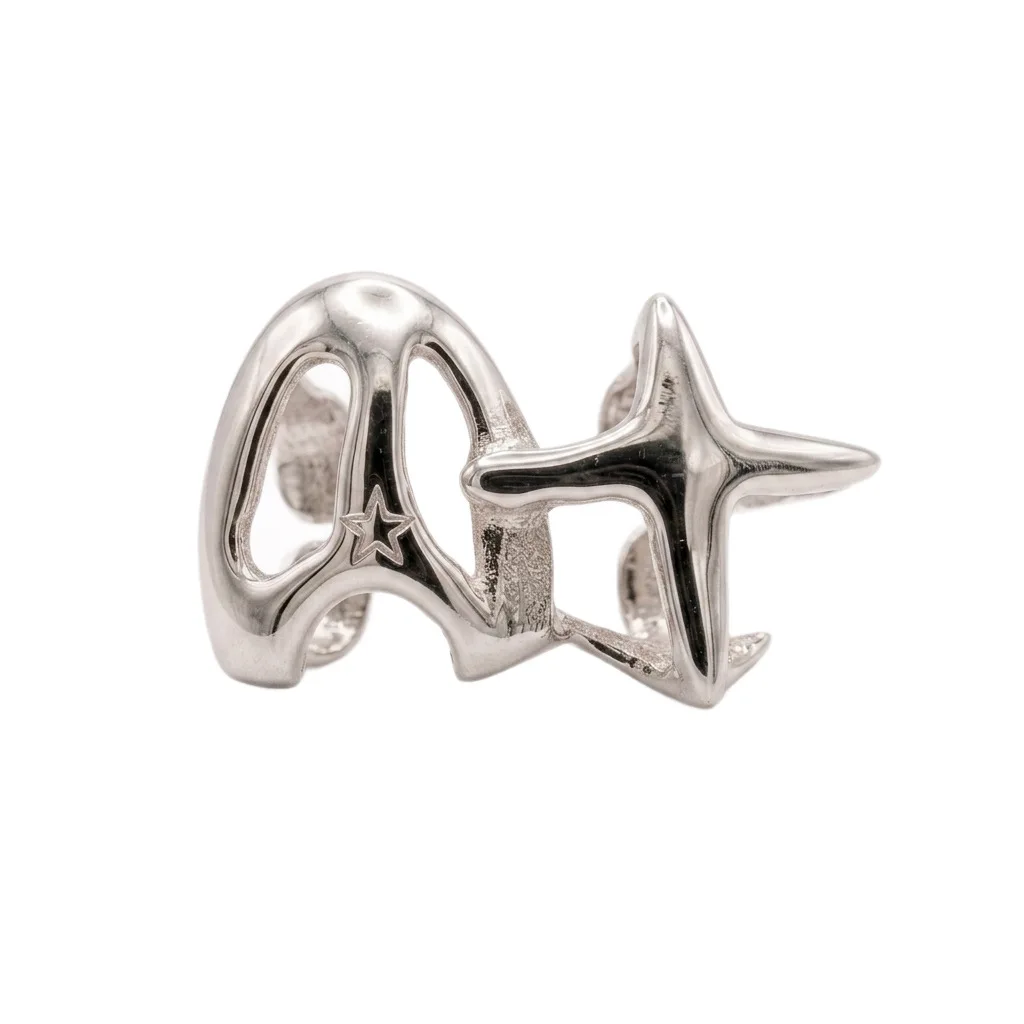 Iced Style Star Cross  Grillz Teeth Jewelry Hip Hop Fashion Tooth Accessory Gold Silver Custom Mouth Decor Unisex Streetwear