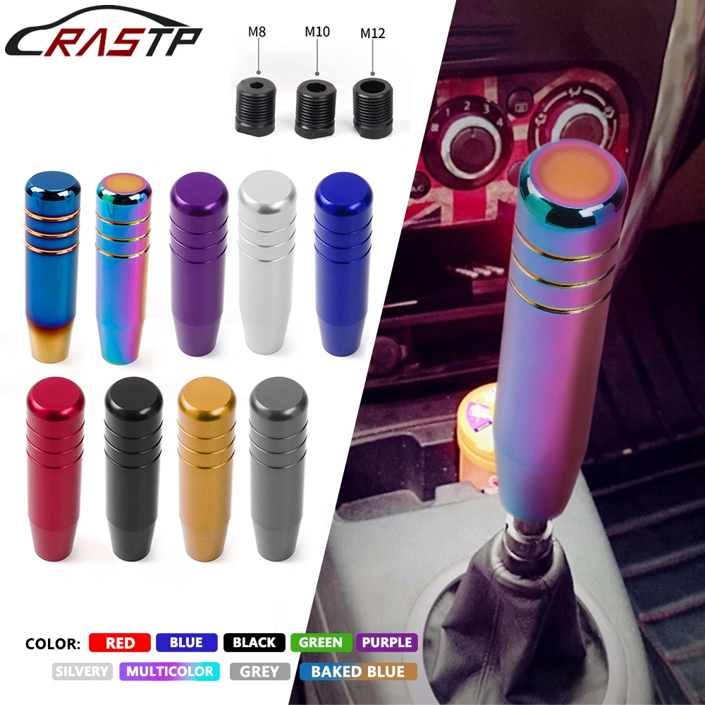 RASTP-Free Shipping Aluminum 13cm Gear Shift Knob JDM Style Extended Manual Transmission Gear Shift Lever Knob Auto Parts SFN130