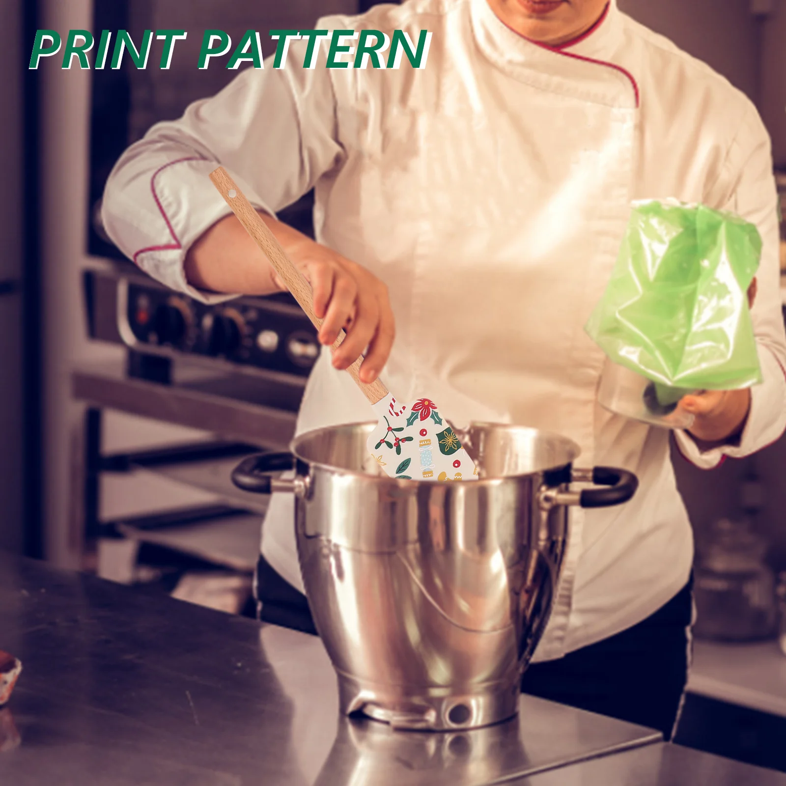 

3Pcs Silicone Baking Spatulas Wood Handle Flexible Scraper Cake Cream Spreader Non-Stick Kitchen Baking Gadget Pastry Tools