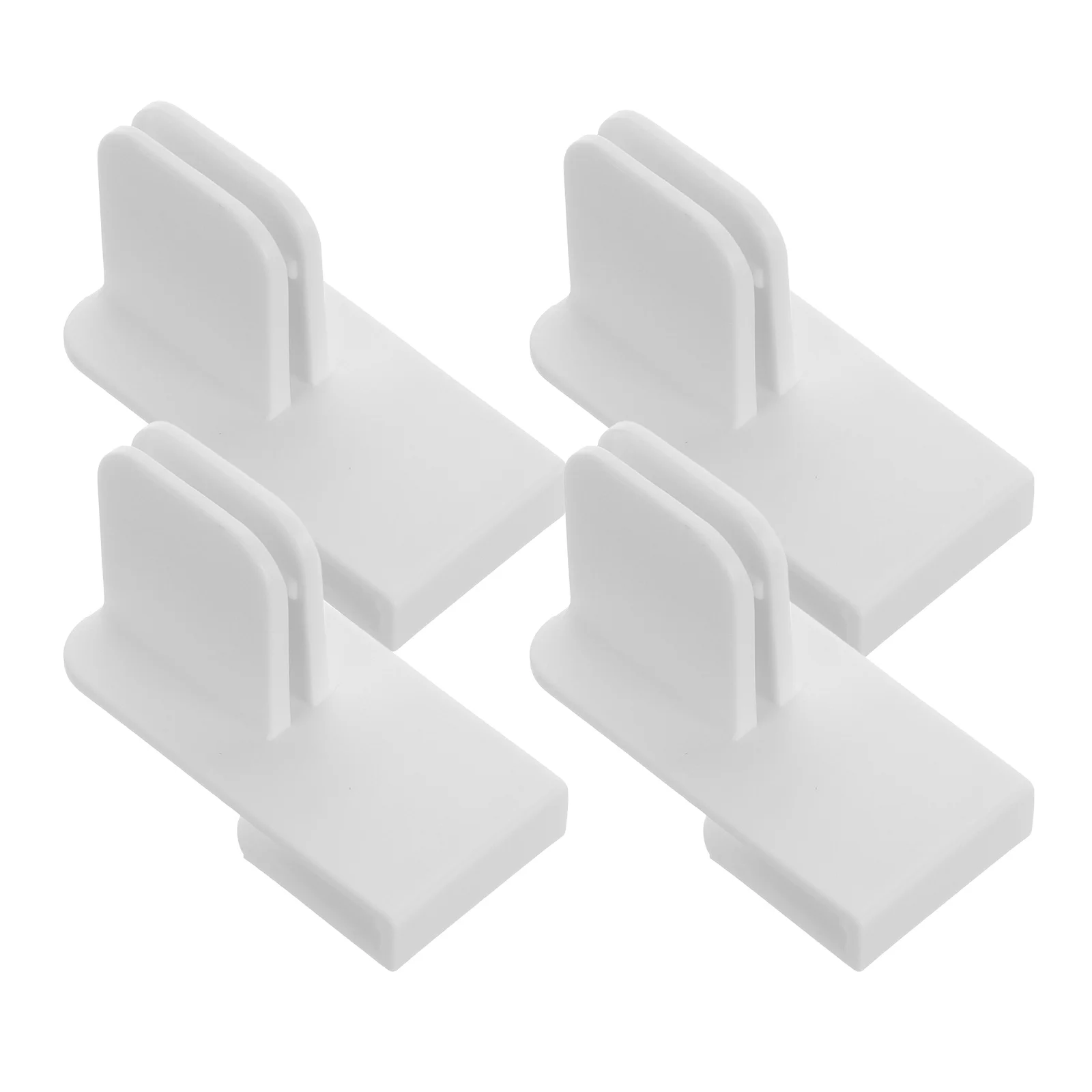 

4 Pcs Drawer Divider Clips Side Fixing Clamps Kitchen Plastic Baffle Support Reliable Holder Storage Solution Material