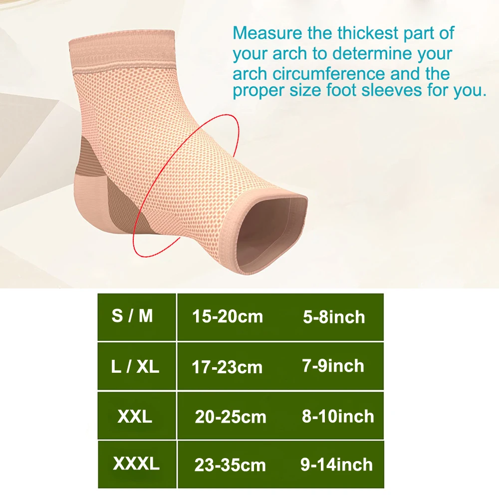 1Pair Sports Ankle Brace Plantar Fasciitis Compression Socks for Arch & Achilles Tendonitis Relief, Joint Pain, Reduces Swelling