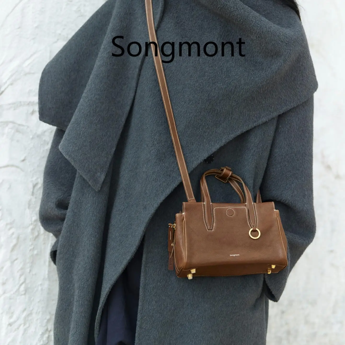 

Songmont Tracking Series Mini Satchel Vegetable Tanned Leather Portable Crossbody Bag