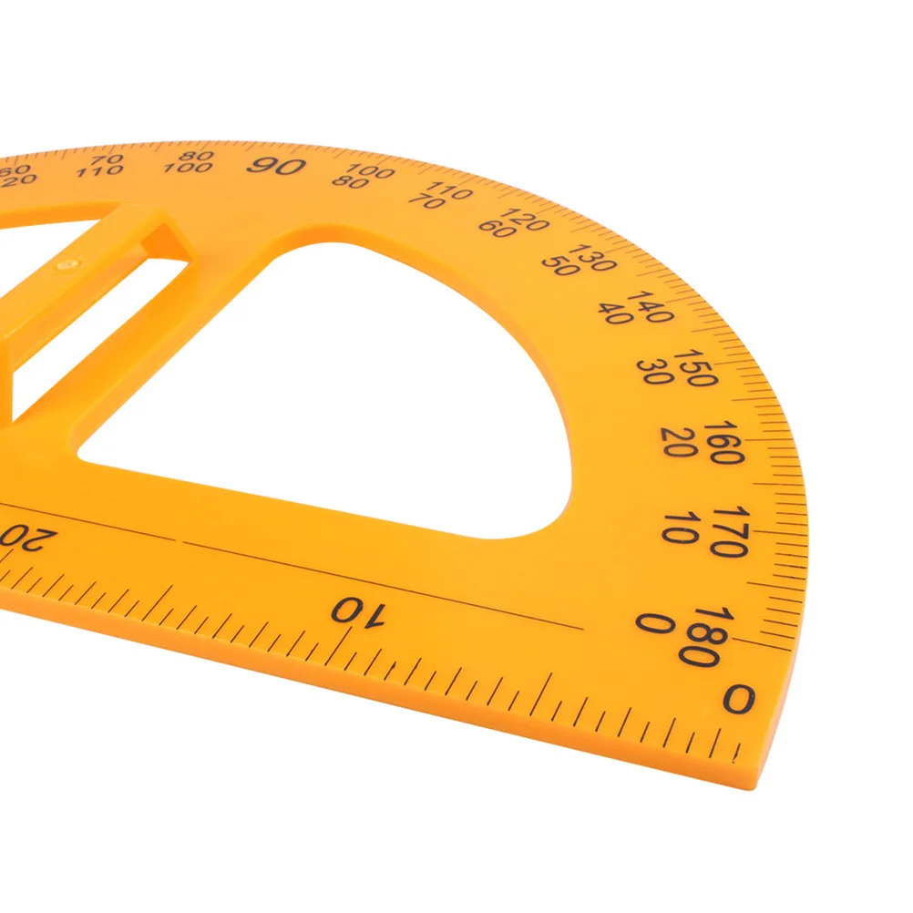 Protractor Teaching Tool Plastic Ruler Set Drafting Supplies Geometry Tools School Stationery For Students Kids Yellow