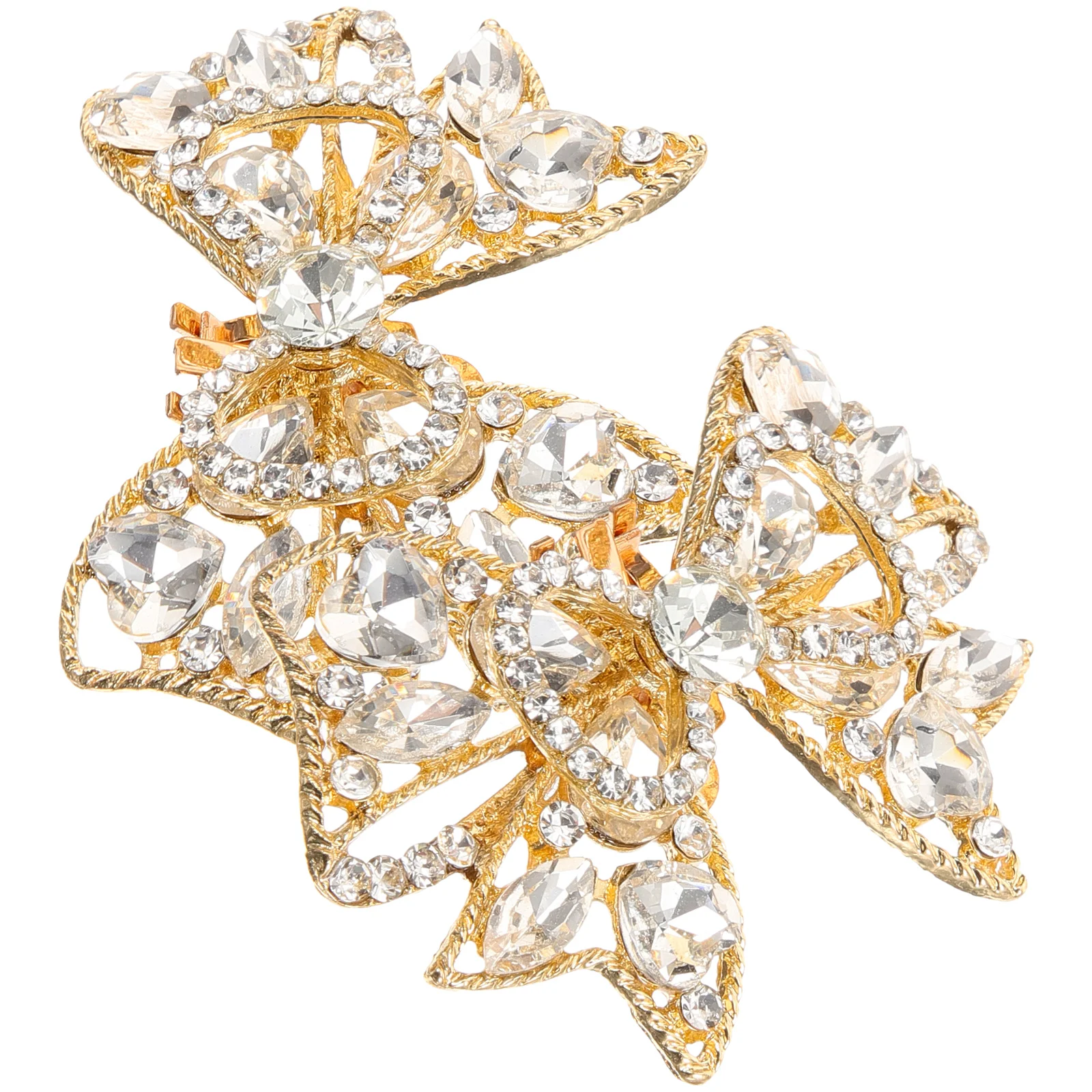 

Rhinestone Clips Removable Bowknot Buckles for Pumps Wedding Accessories Gold Color 1 Pair Shoe Decorations Charm Shoe Storage