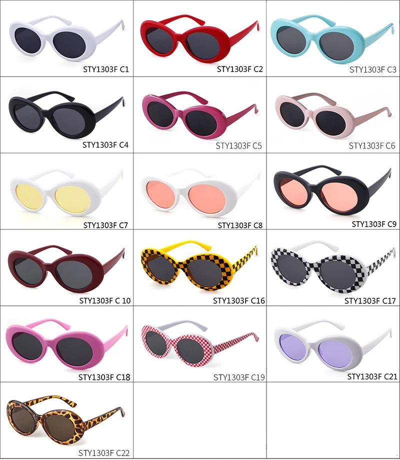 WHO CUTIE New 2023 Vintage Small Oval Sunglasses Men Women Brand Designer 90S Retro White Leopard Frame Shades Sun Glasses OM524