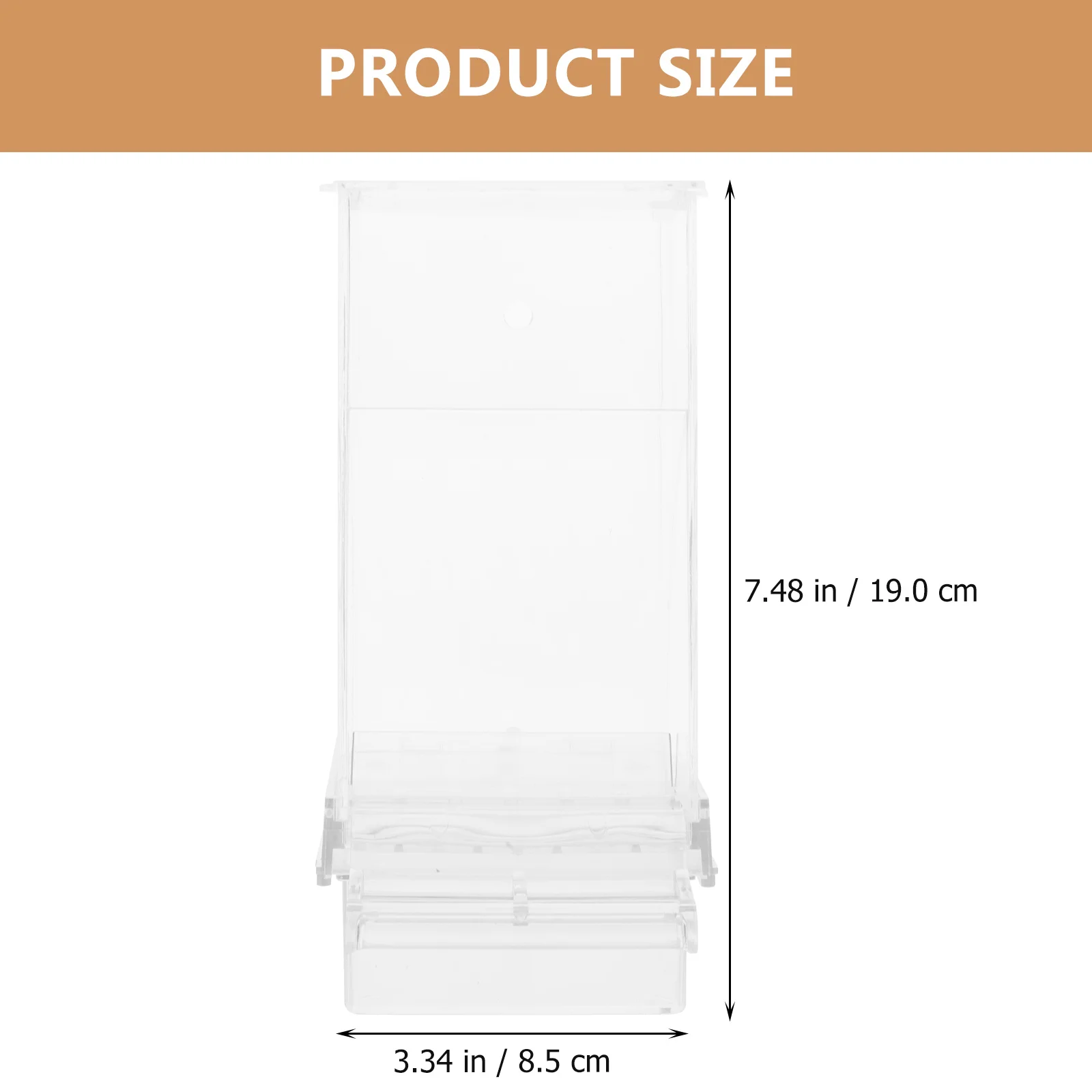 

Sturdy Acrylic Automatic For Cage Transparent Pet Food Non-Slip Parrot Foraging Feeder Removable Lid Small Bird Feeding