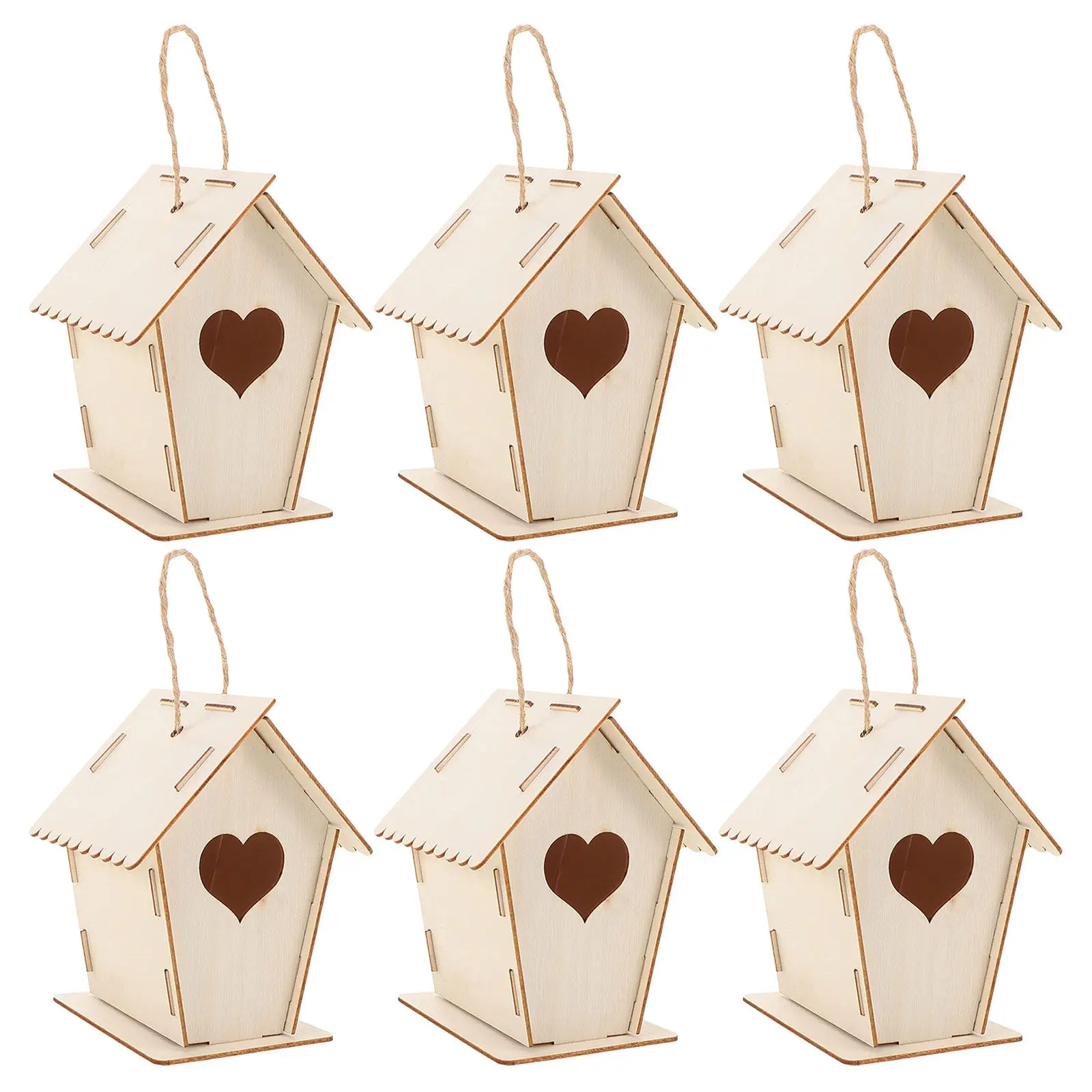 6pcs-unpainted-wooden-birdhouse-kit-for-kids-diy-painting-craft-project-smooth-surface-easy-assembly-outdoor-hanging-garden