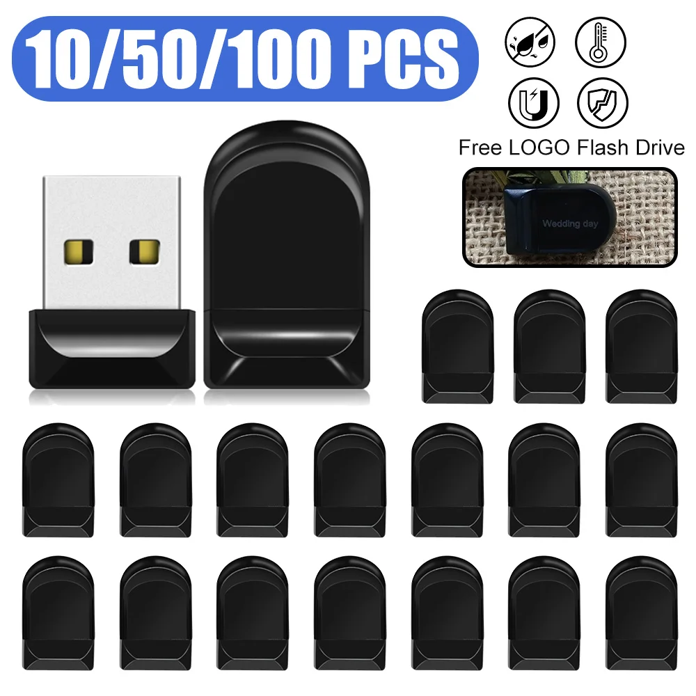 

10/100 шт./лот, мини-высокоскоростные USB-флешки высокой емкости, 64 ГБ, 32 ГБ, карта памяти, 16 ГБ, креативный подарок, U-диск, красный