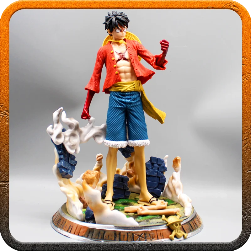 

34cm One Piece Gk Dream Straw Hat Luffy Ruff Straw Hat Legion Statue Scene Boxed Hand Animation Holiday Gift Collection Toy