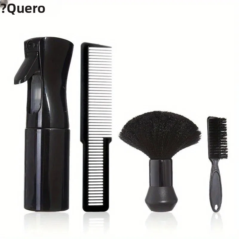 Wantei 3/4 pçs conjunto de corte de cabelo profissional ferramentas barbearia spray garrafa pente escova limpeza do cabelo salão barbearia estilo suprimentos