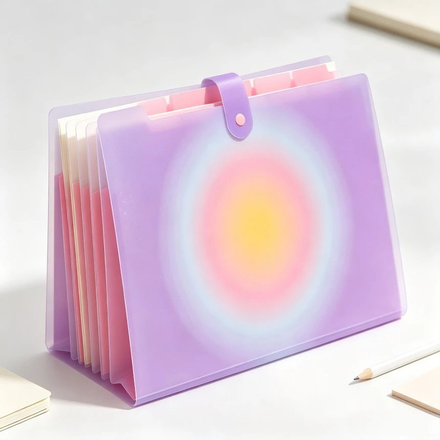 Purple Head In The Clouds 6 Pocket Expanding File Folder