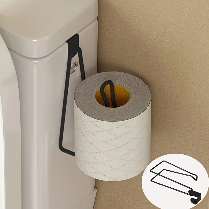 Wall-mounted Toilet Paper Rack, Ironwork Decoration, Bathroom Supplies, Kitchenware, No Drilling Required, Easy To Install