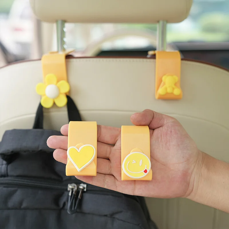 Car hook diy cute cartoon multi-function car seat back hook net red rear car hook