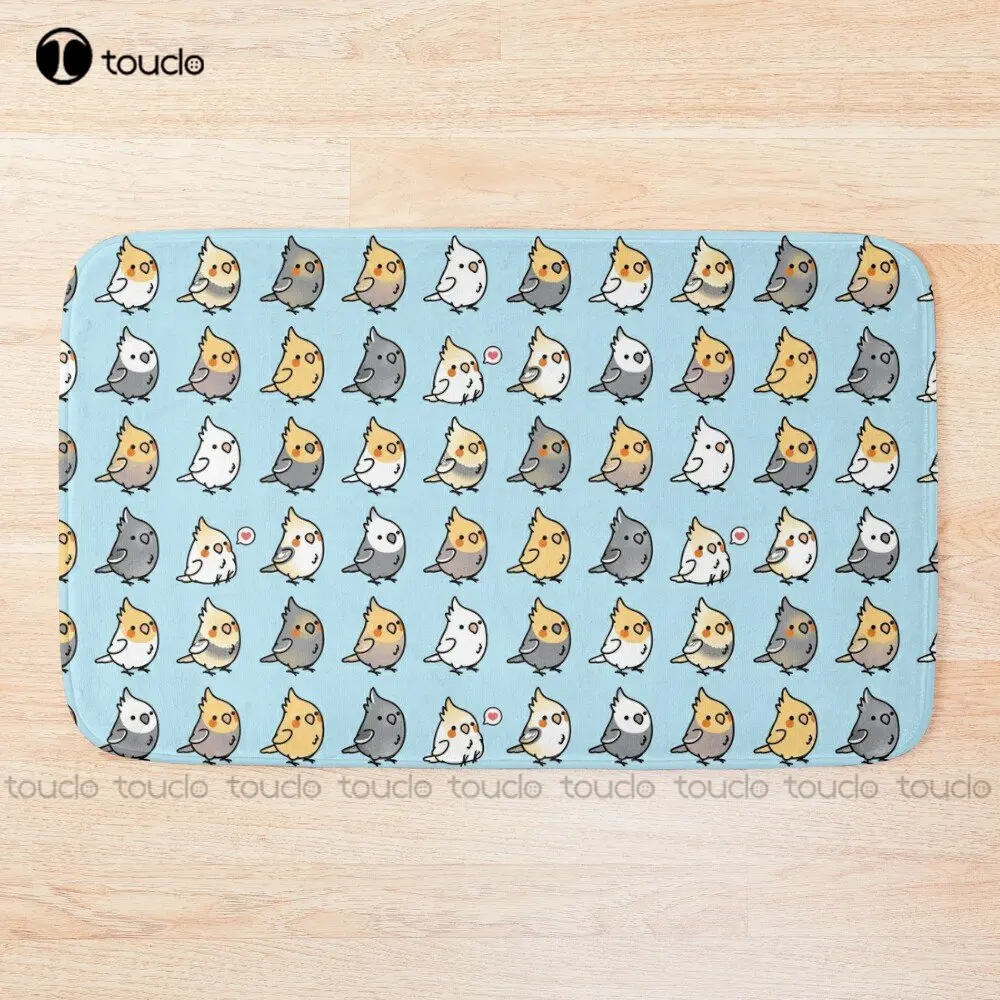 Chubby Cockatiel Collection Bath Mat Bath Rugs For Tub, Shower, And Bath Room