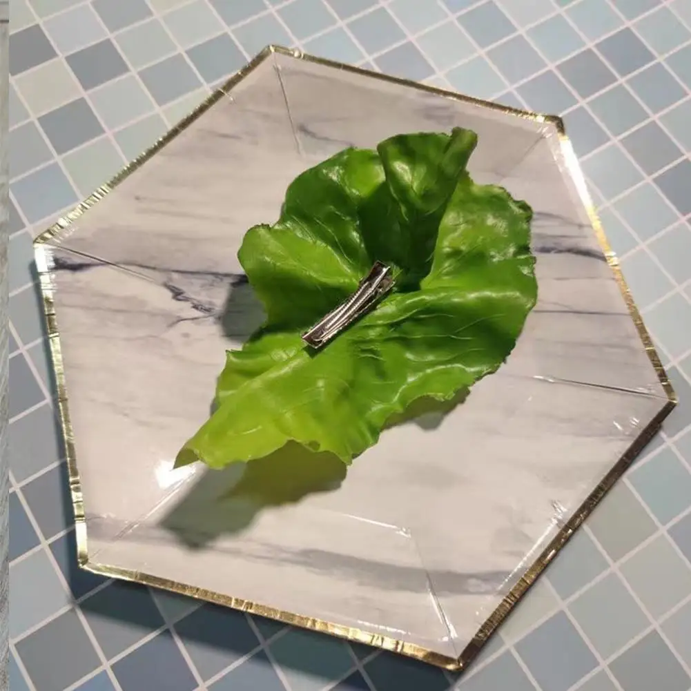 Creative Simulation Lettuce Hair Clip Green Vegetable Leaves Hair Ornaments Funny Bangs Clip Personalized Women Girl Headdress