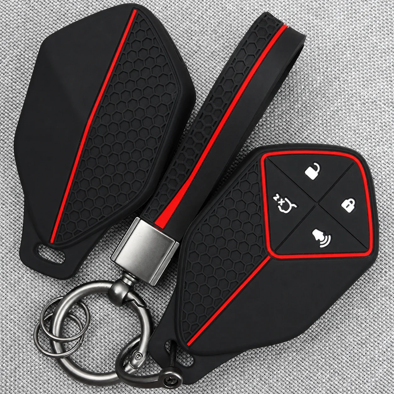 For Changan Deepal S7 S07 S09 SL03 S05 G318 2024 2025 Remote Key Case With Ring Strap Textured Scratch Resistant Easy Install