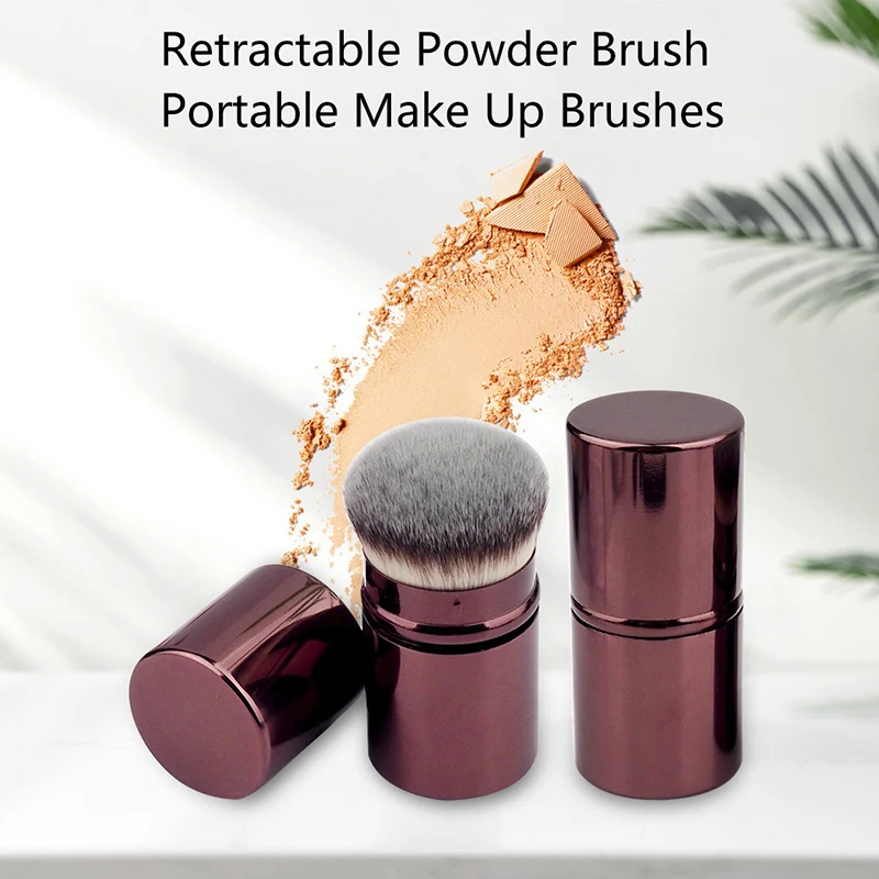 Hourglass Makeup BrushesRetractable Kabuki Brush Face Contour Foundation Buffing Brush Travel Foundation Brush