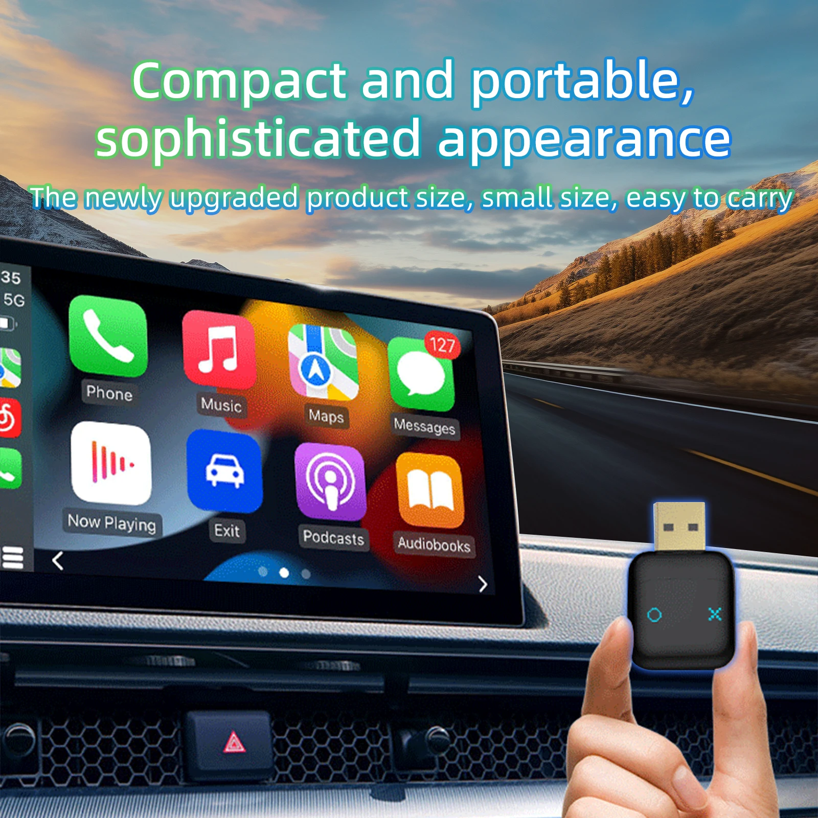 

Binize 2 in 1 Wired to Wireless Android Auto Adapter For Car With Wired CarPlay Wired to Wireless CarPlay Adapter