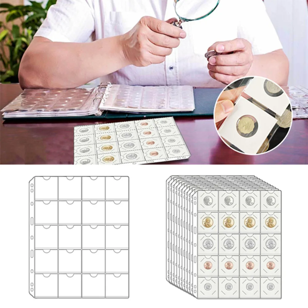 10PCS 20-Pocket Coi…