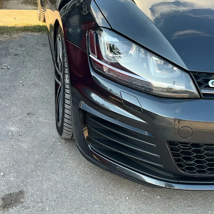 Gloss Black For VW Golf MK7 GTI 2013-2017 ABS Car Front Bumper Fog Light Intake Frame Grille Splitter Spoiler Side Air Vent Trim view 3