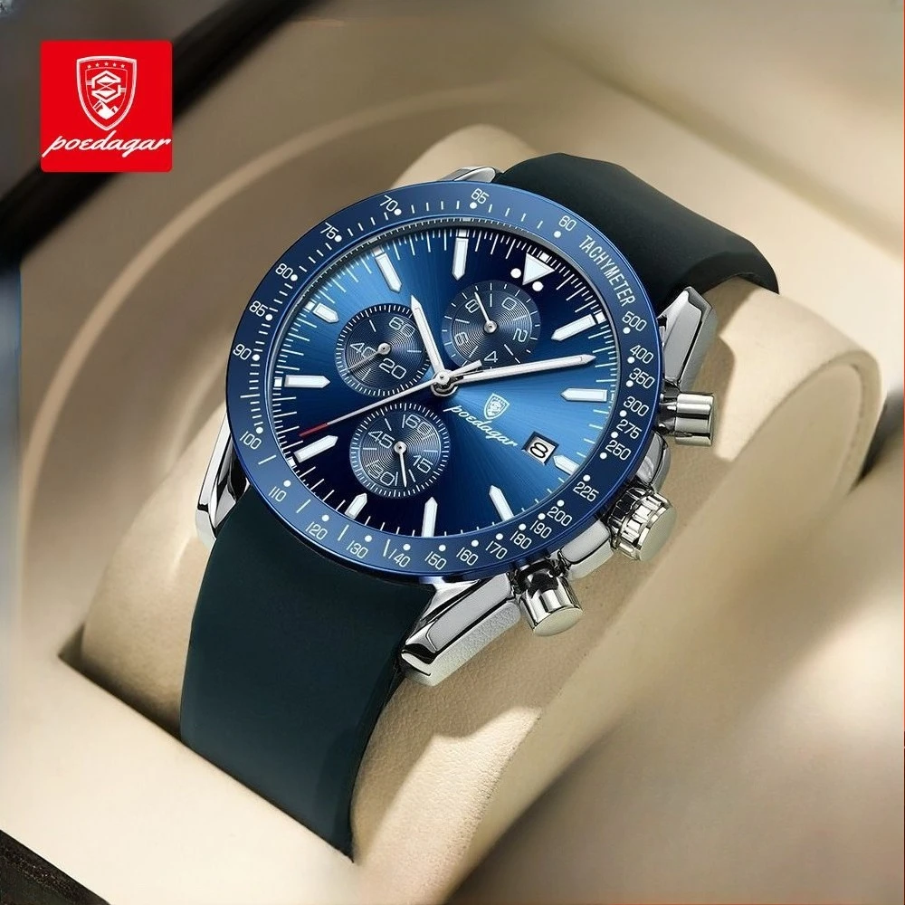 

Waterproof luminous calendar multifunctional men's watch popular silicone strap fashion student high-end watch