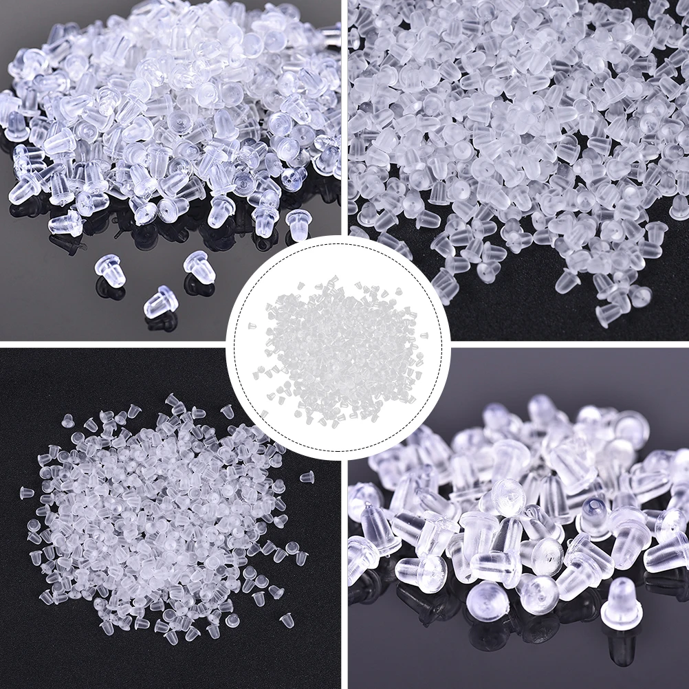 

8000Pcs Earring Stopper Pads Silicone Clear Earring Backings for DIY Jewelry Accessories Protection Earrings Backings
