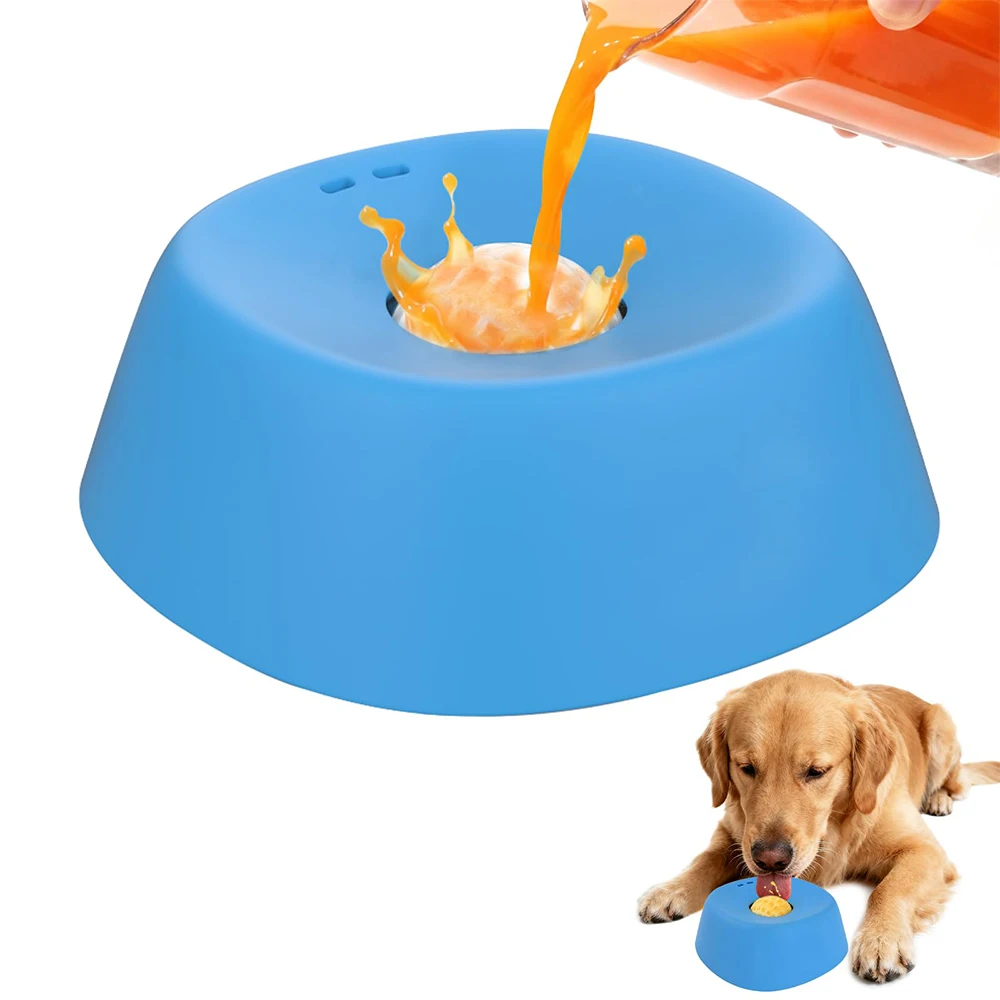 Bone Broth Dog Lick Bowl, 3/4 Cup Yogurt Pup Lick Toy for Large Medium Small Breeds Dietary Supplement/Post-op Nutrition