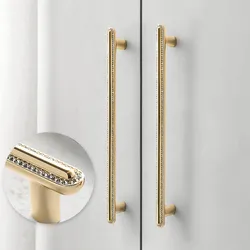 KK&FING High-end Cabinet Door Handles Crystal Handle Zinc Alloy Kitchen Cupboard Wardrobe Pulls Drawer Knobs Furniture Hardware