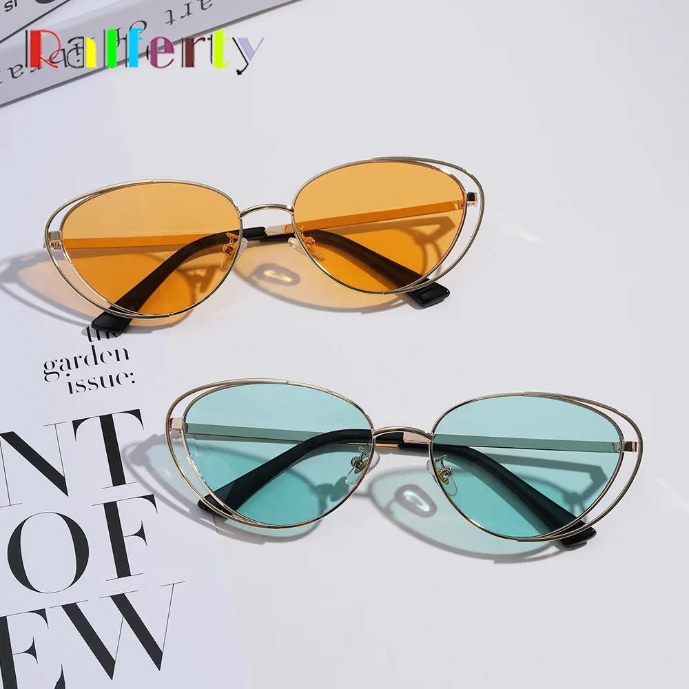 

Ralferty Decorative Women's Glasses Sunglasses Female Retro Steampunk Goggles 2021 New Candy Color lunette de soleil femme luxe