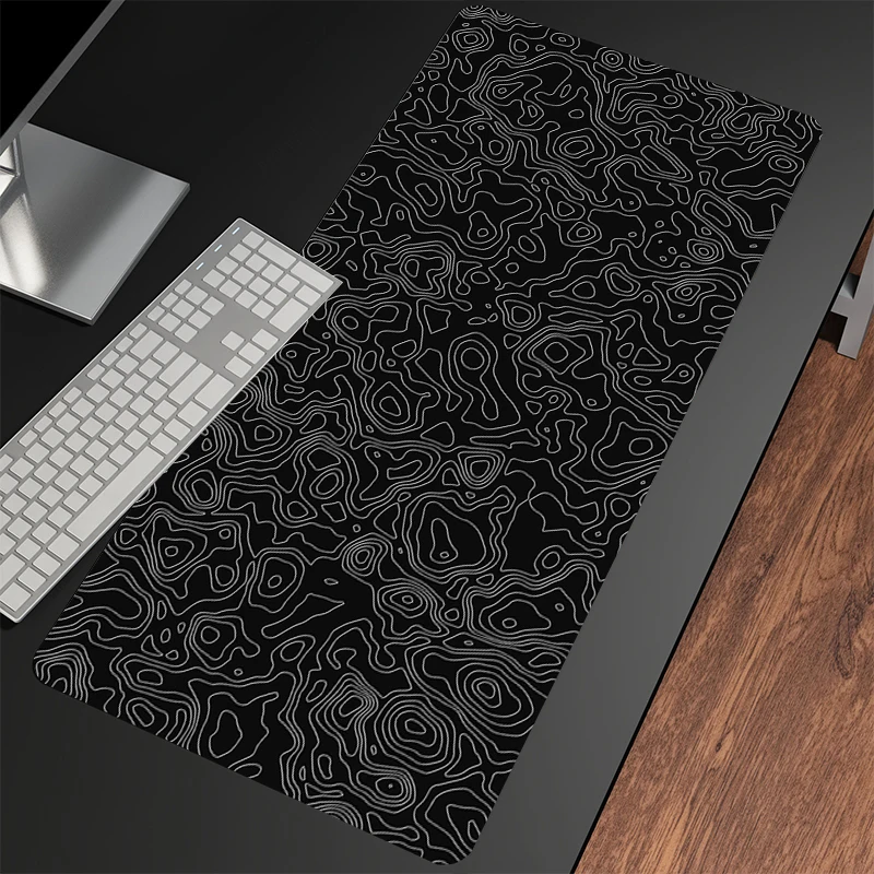 Preto e branco mouse pads gaming mousepad gamer tapete do rato tapetes de teclado mesa mousepads xxl 90x40cm para computador