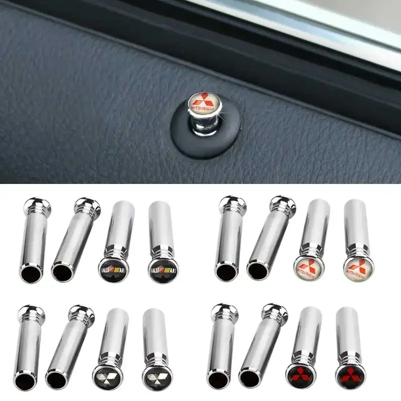 4Pcs Car Door Pin Lock Knob Pull Pins Cover for Mitsubishi Ralliart ASX Lancer 9 10 L200 Colt Pajero Outlander Eclipse Galant