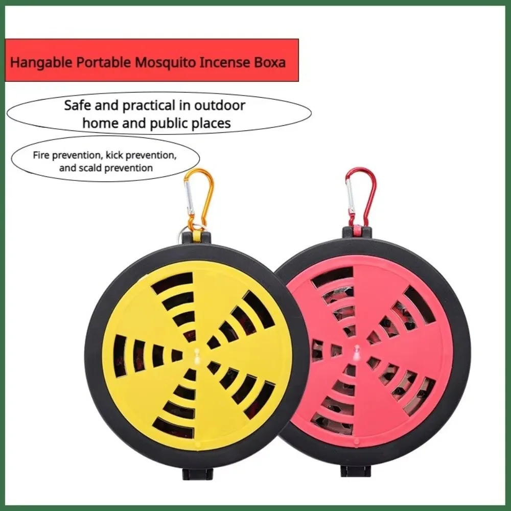 Hangable Hook Included Mosquito Coil Holder Stable Combustion Windproof Structure Hanging Mosquito Repellent Tray