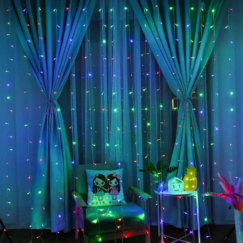 220v Led Curtain Light Fairy Lights Christmas Lights Led Icicle Lights Bedroom Party Garden Family Wedding Decoration