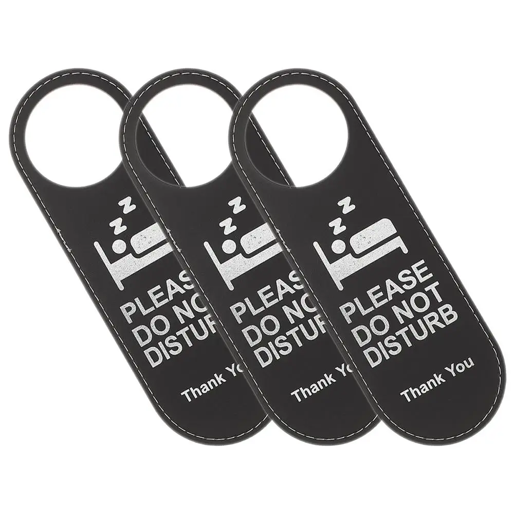 

3 Pcs Door Hanger Signs High Quality Material Hotel Bar Club Make Up Room Not Disturb Easy Hang Clear Printing Practical