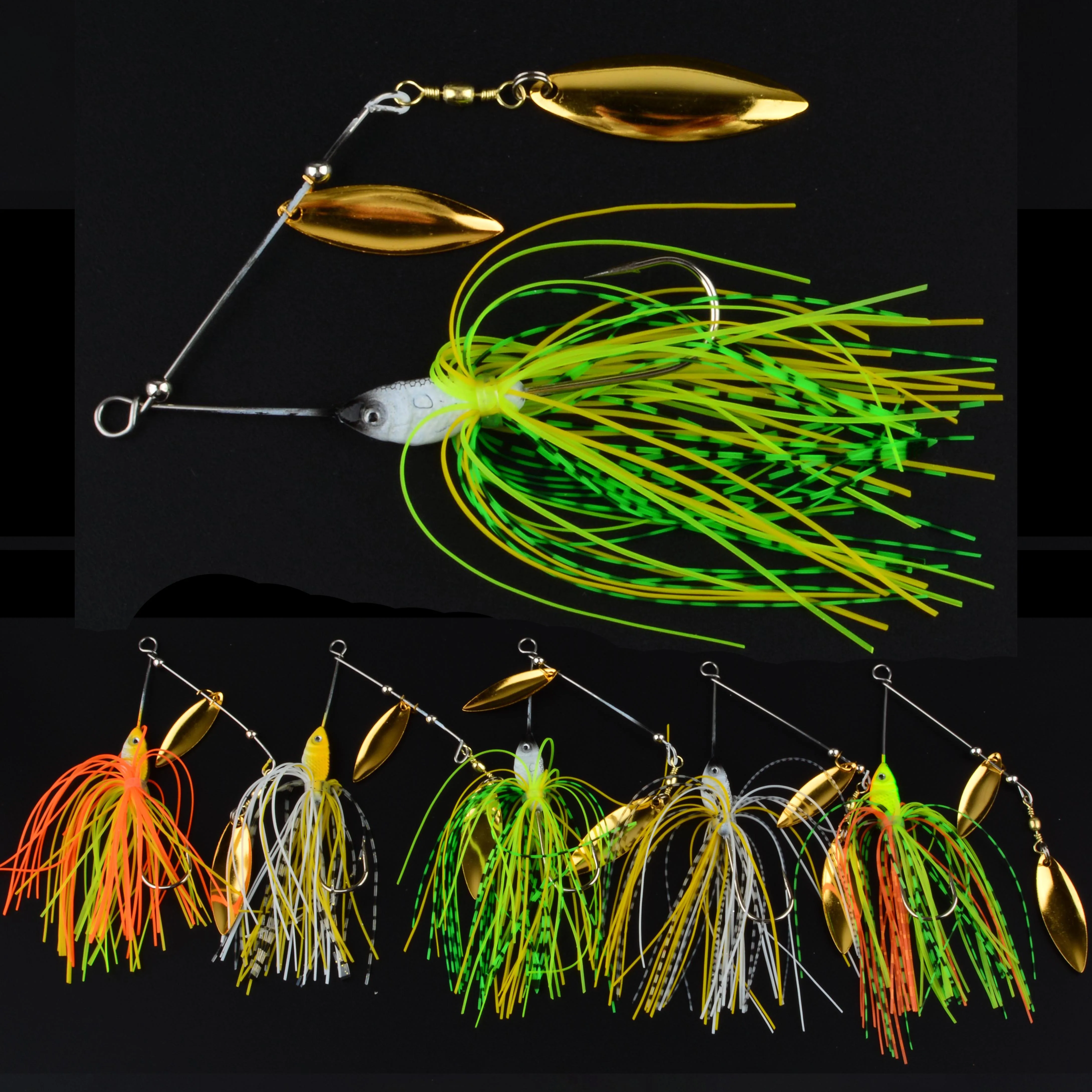 Spinnerbait metálico para lubina – Señuelo giratorio de pesca - imagen 4