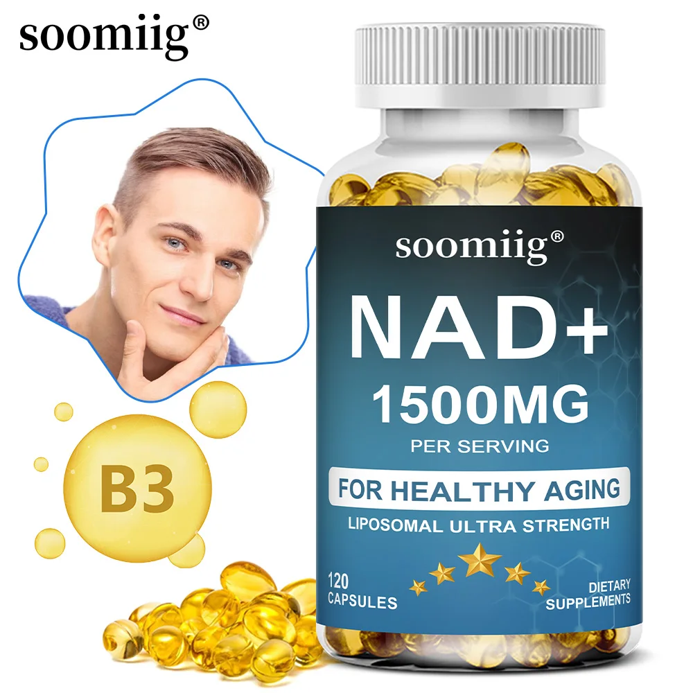 

NAD Supplement, 1500 мг - с ревератролом, NAD Plus Boosting - Поддержка сотового здоровья, выносливости и здорового старения, здоровье кожи