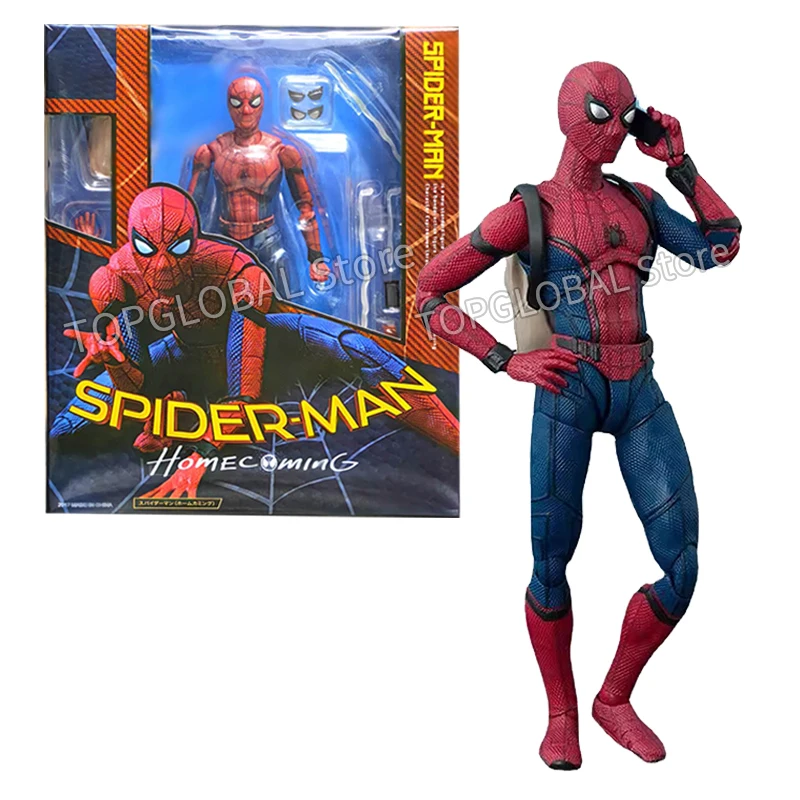 SHF Spider-Man Homecoming Peter Parker Action Figure Model Anime Spiderman Figurine PVC Collection Movable Toys for Gifts