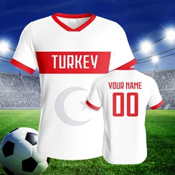 Custom Turkey Soccer Jersey Men Women Football Shirt Personalized Name Number Sportswear Kids Soccer Uniform