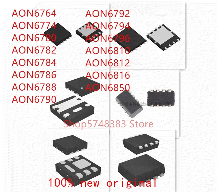 10PCS AON6764 AON6774 AON6780 AON6782 AON6784 AON6786 AON6788 AON6790 AON6792 AON6794 AON6796 AON6810 AON6812 AON6816 AON6850