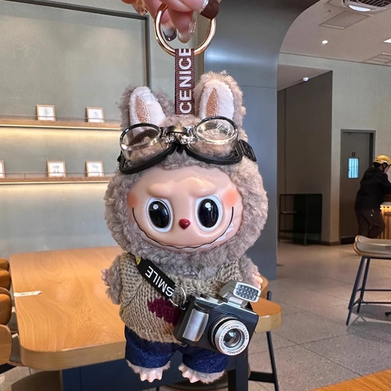 

Labubu Miu Series Cute Plush Toy Bag Charm Keychain Gift Rubber Doll Fashionable Accessory High-Value Keychain Kids Gift Toys