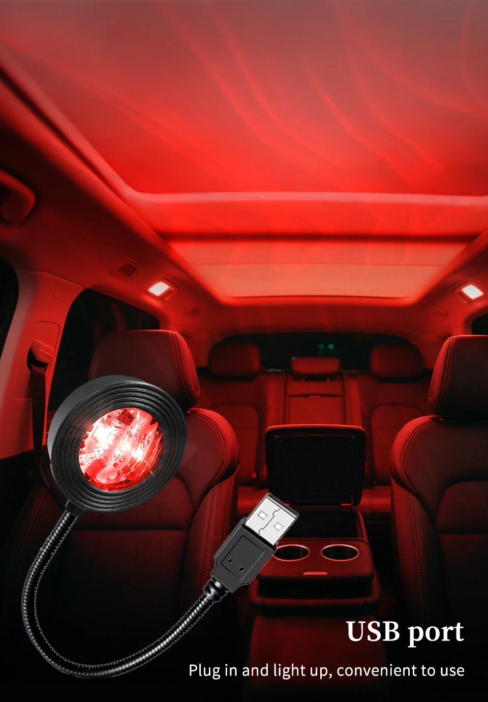 USB Plug-in Water Ripple Shaped Aurora Projection Light Touch/remote Control Color Changing Lighting Atmosphere Decoration Light