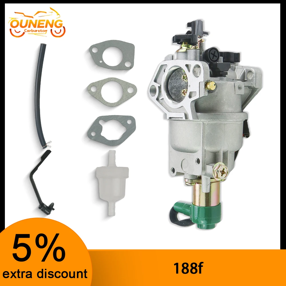 Manual Choke Carburetor Replacement Fit for Honda GX390 188F 13HP 4‑Stroke Generator Engine Spare Part