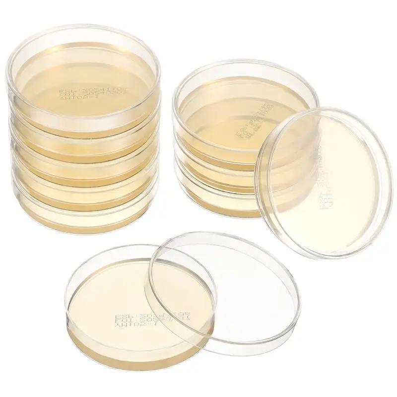 10pcs Prepoured Agar Plates Agar Petri Disheses Tissue Culture Plate Agar Plates Laboratory Science Experiment Supplies