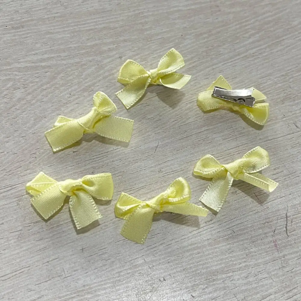 New Mini Bowknot Hair Clips Ribbon Hair Accessories Bow Hairpin Headwear Sweet Fairy Bang Clip Girls